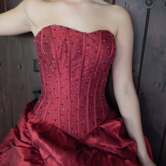 JUSTIN ALEXANDER RED CARPET GOWN SIZE 4 - Picture 14 of 15